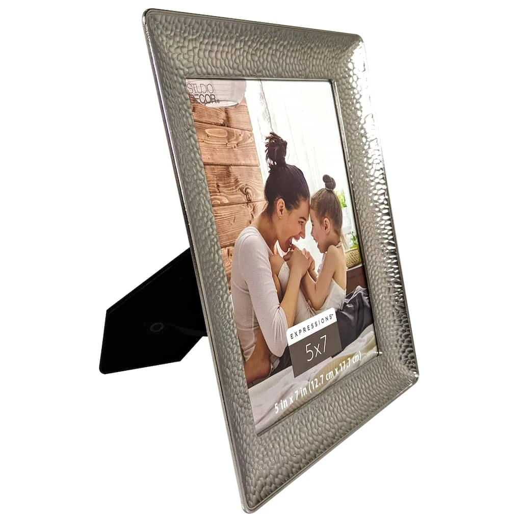 Brand new π Silver Hammered Metal 5" x 7" Frame, Expressions™ by Studio Décor® by Studio Decor π 3 Brand new π Silver Hammered Metal 5" x 7" Frame, Expressions™ by Studio Décor® by Studio Decor π - Image 3