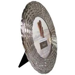Buy ✔️ Silver Round Wicker Metal 4" x 4" Frame, Expressions™ by Studio Décor® by Studio Decor 🥰 -Studio Decor Shop 10658047 6