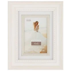 Coupon ❤️ White with Fillet 4" x 6" Frame, Expressions™ by Studio Décor® by Studio Decor 😀