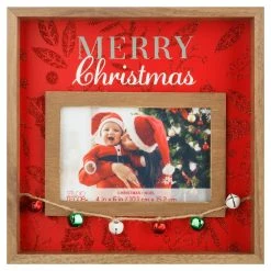 Buy 👏 Wood Grain Merry ❄ Christmas 6" x 4" Shadowbox Frame, ❄ Christmas by Studio Décor® by Studio Decor 😀