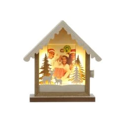 Buy ⭐ Christmas Cabin 4" x 6" LED Tabletop Frame by Studio Décor® by Studio Decor ✨