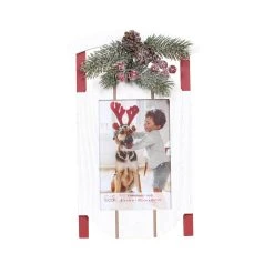 Top 10 😉 White Sleigh 4" x 6" Frame, Christmas by Studio Décor® by Studio Decor ⭐