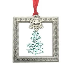 Buy 🧨 Silver Decorative 2022 Square Ornament Frame with Snowflake by Studio Décor® by Studio Decor 👍