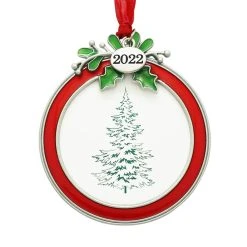 Buy ✔️ Red & Green Holly 2022 Round Ornament Frame by Studio Décor® by Studio Decor 😀