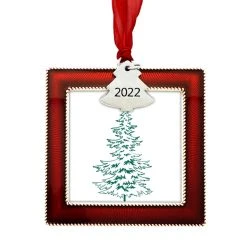 Cheapest 😉 Red 2022 Christmas Tree Square Ornament Frame by Studio Décor® by Studio Decor ⌛