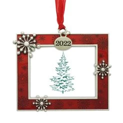 Best Pirce 😉 Red 2022 Snowflake Rectangle Ornament Frame by Studio Décor® by Studio Decor ❤️