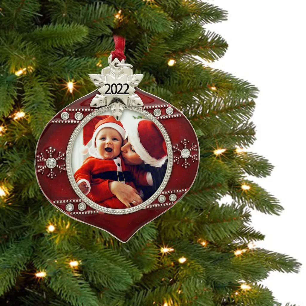 Brand new π Red & Silver 2022 Onion Bulb Ornament Frame by Studio Décor® by Studio Decor β 2 Brand new π Red & Silver 2022 Onion Bulb Ornament Frame by Studio Décor® by Studio Decor β - Image 2