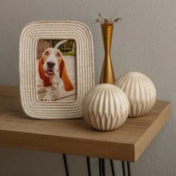 Outlet 🤩 Woven White Picture Frame by Studio Décor® by Studio Decor 🎉 -Studio Decor Shop 10705007 4