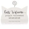 Cheap 🎁 Cats Welcome People Tolerated Photo Holder by Studio Décor® by Studio Decor 🛒