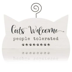 Cheap 🎁 Cats Welcome People Tolerated Photo Holder by Studio Décor® by Studio Decor 🛒