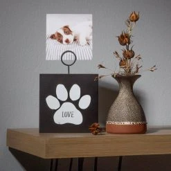 Cheapest ⭐ Black 5" x 5" Paw Print Tabletop Clip Frame by Studio Décor® by Studio Decor 🎁 -Studio Decor Shop 10705036 5