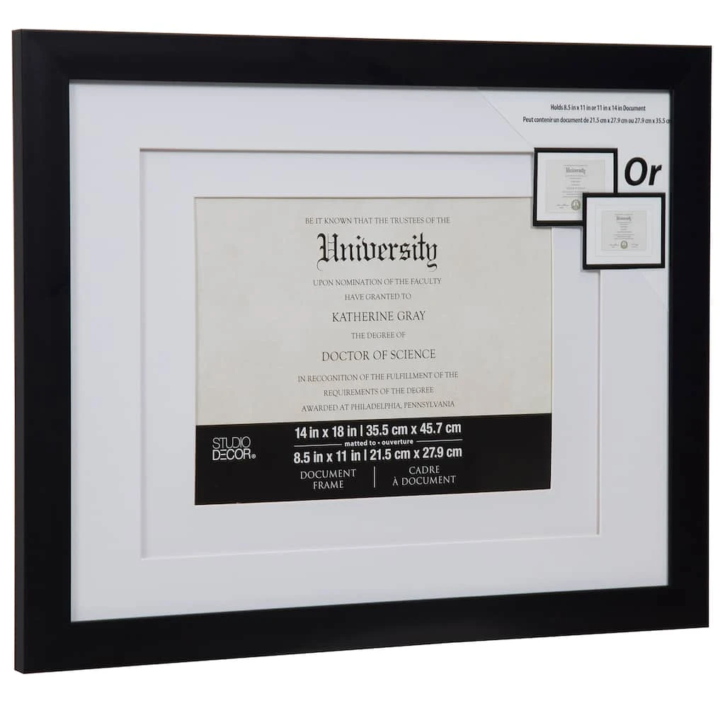 Best Pirce ✨ 6 Pack: Black 8.5" x 11" Document Frame with Double Mat by Studio Décor® by Studio Decor 😀 5 Best Pirce ✨ 6 Pack: Black 8.5" x 11" Document Frame with Double Mat by Studio Décor® by Studio Decor 😀 - Image 5